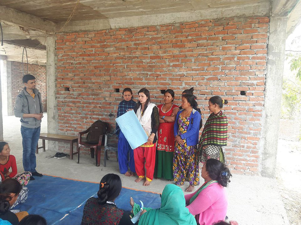 Presentation by participants-during stress management workshop at Rautahat